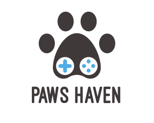 Paw Game Controller logo design