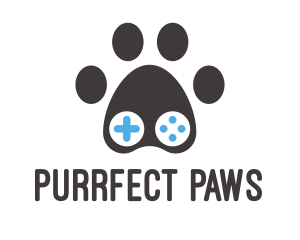 Paw Game Controller logo design