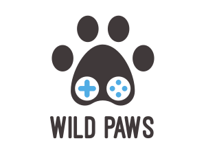 Paw Game Controller logo design