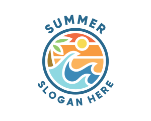 Tropical Summer Wave logo design