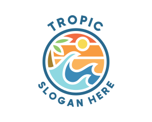 Tropical Summer Wave logo design