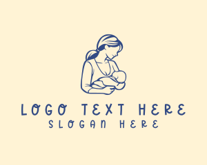 Lactation - Childcare Baby Mother logo design