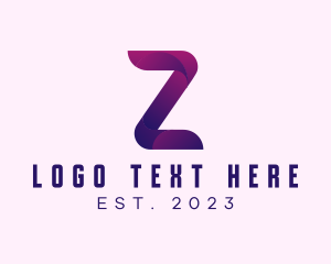 Application - Purple Software Letter Z logo design