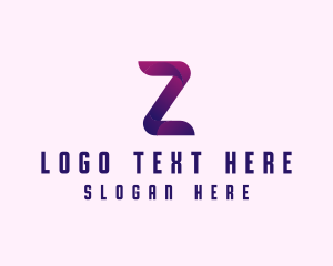 Gradient - Purple Software Letter Z logo design
