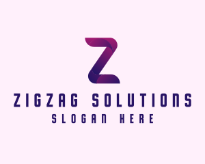 Purple Software Letter Z logo design