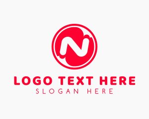 Network - Round Business Letter N logo design