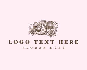 Videographer - Camera Photography Floral logo design