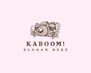 Youtube - Camera Photography Floral logo design