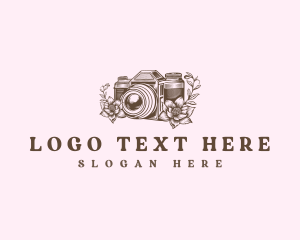 Video - Camera Photography Floral logo design