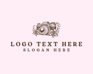 Videographer - Camera Photography Floral logo design