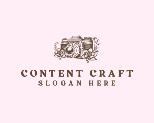 Camera Photography Floral logo design