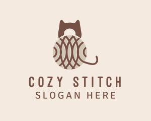 Knitwork - Crochet Cat Craft logo design