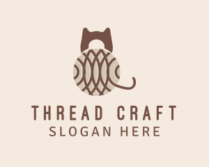 Stitching - Crochet Cat Craft logo design