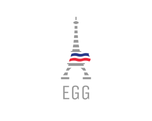 Eiffel - Striped Eiffel Tower logo design