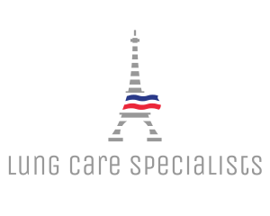 Striped Eiffel Tower logo design