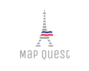 Striped Eiffel Tower logo design