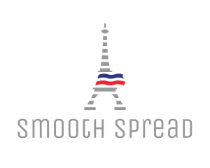 Striped Eiffel Tower logo design