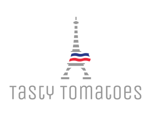 Striped Eiffel Tower logo design