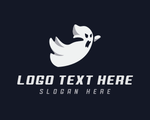 Ghost - Ghost Scare Haunted logo design