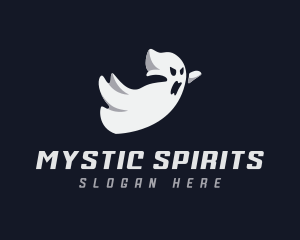 Ghost Scare Haunted logo design