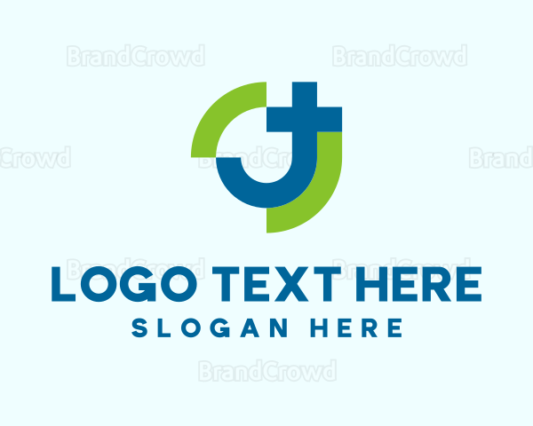 Abstract Modern Medical Cross Logo