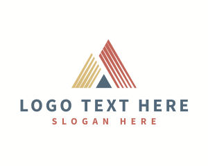 Advertising - Triangle Lines Company Letter A logo design