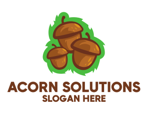 Acorn - Three Acorn Nuts logo design