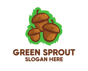 Three Acorn Nuts logo design