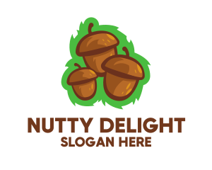 Hazelnut - Three Acorn Nuts logo design