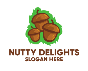 Peanut - Three Acorn Nuts logo design