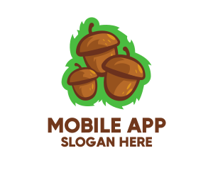 Oaknut - Three Acorn Nuts logo design