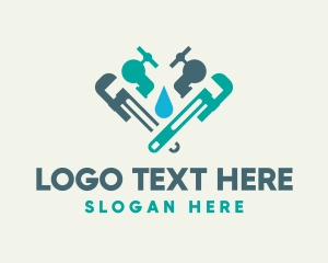 Toolbox - Pipe Wrench Plumbing logo design