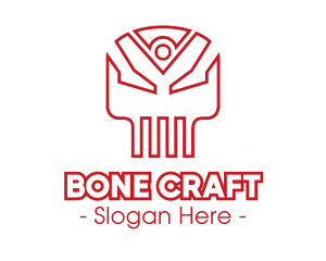 Skeletal - Robot Skull Mask logo design