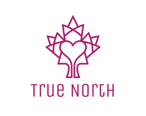 Canada - Mosaic Maple Leaf Heart logo design