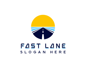 Logistics Freight Highway logo design