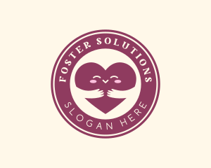 Foster - Heart Love Hug logo design