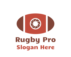 Rugby - Gridiron Ball Lens logo design