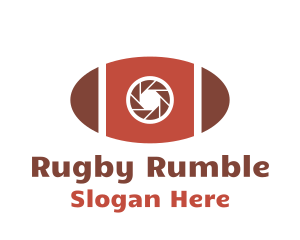 Rugby - Gridiron Ball Lens logo design