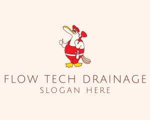 Drainage - Plunger Platypus Plumber logo design