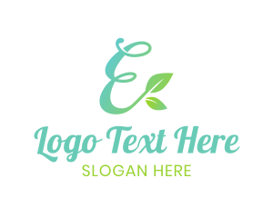 Herbs - Nature Leaf Letter E logo design