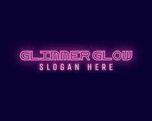 Futuristic Neon Glow logo design