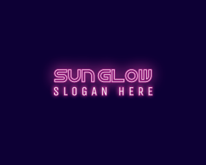 Futuristic Neon Glow logo design