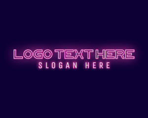 Violet - Futuristic Neon Glow logo design