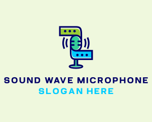 Microphone - Microphone Chat Podcast logo design