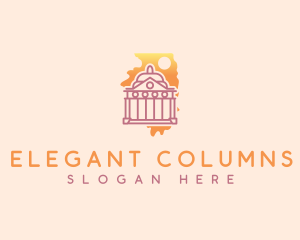 Columns - Illinois Dome Museum logo design