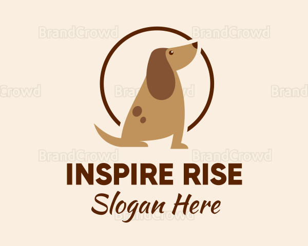 Brown Pet Dog Sitting Logo