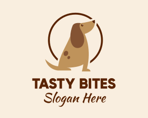 Brown Pet Dog Sitting Logo