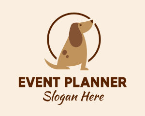 Brown Pet Dog Sitting Logo