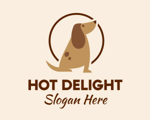 Brown Pet Dog Sitting logo design