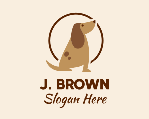 Brown Pet Dog Sitting logo design